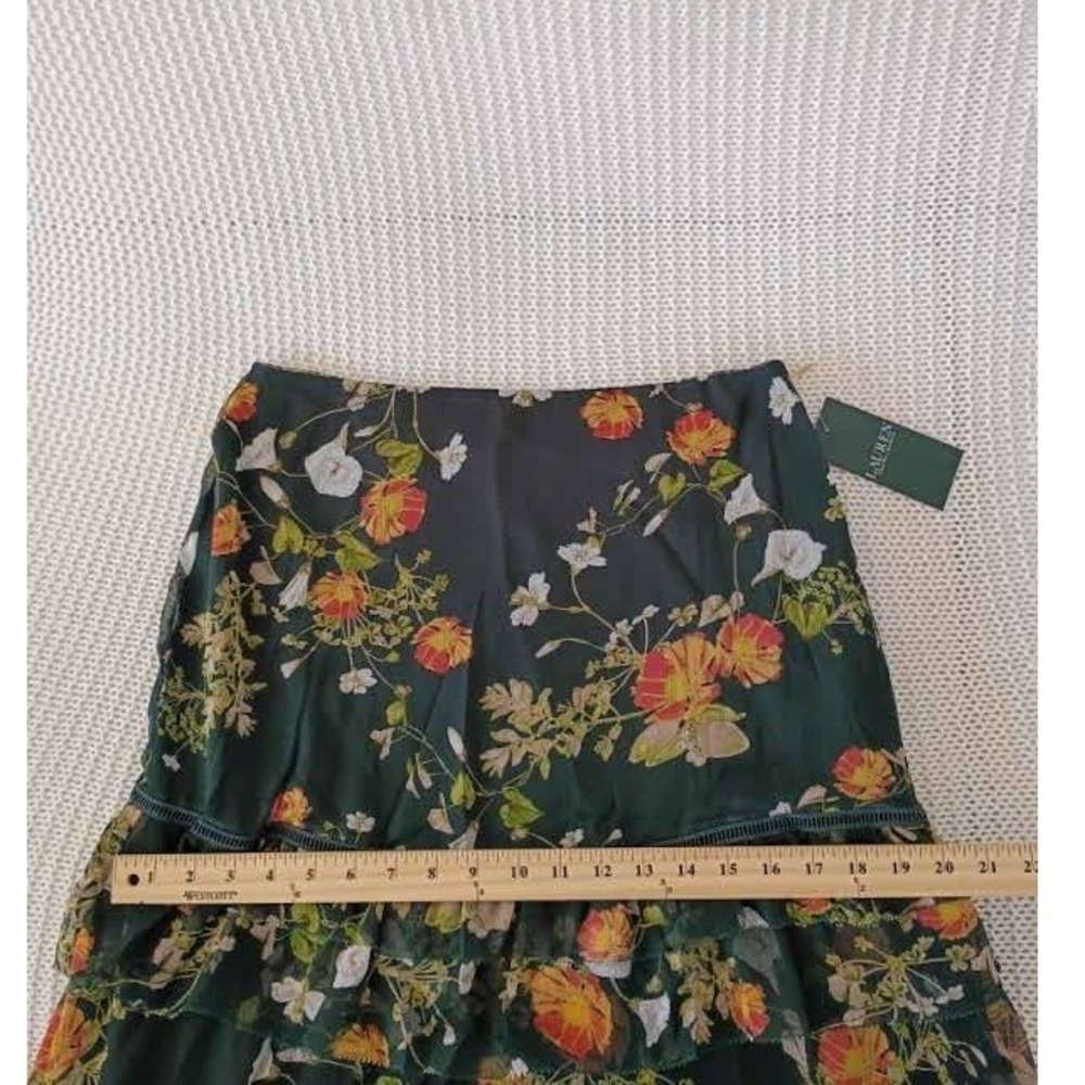 Lauren Ralph Lauren NWT Floral Tiered Maxi Skirt Cottagecore Boho 4 W29 $135 - Picture 12 of 14